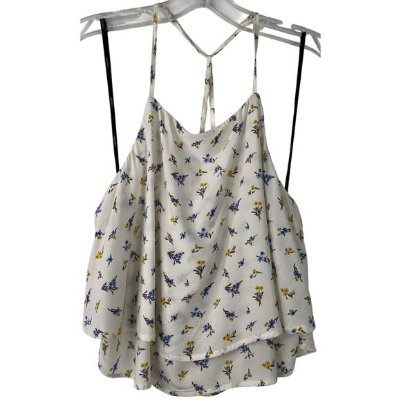 Forever 21 NWT Layer Floral Cami Top Cottagecore Razor Back Fairycore Size M - Picture 2 of 16